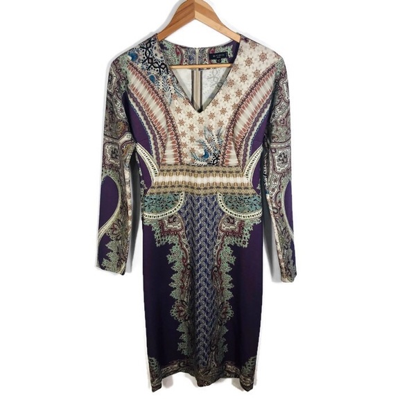 Etro Dresses & Skirts - Etro Mixed Print V-Neck Sheath Dress